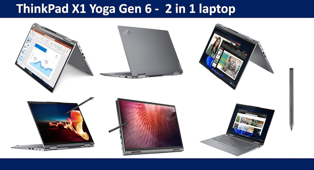 Lenovo ThinkPad X1 Yoga Gen 6 14' FHD+ IPS, Touchscreen, 500 Nits, 2-in-1 Laptop (Intel i7-1165G7, 16GB RAM, 1TB PCIe SSD, Backlit KYB, Fingerprint, 2 Thunderbolt 4, Active Pen, Win11P) w/DKZ Hub