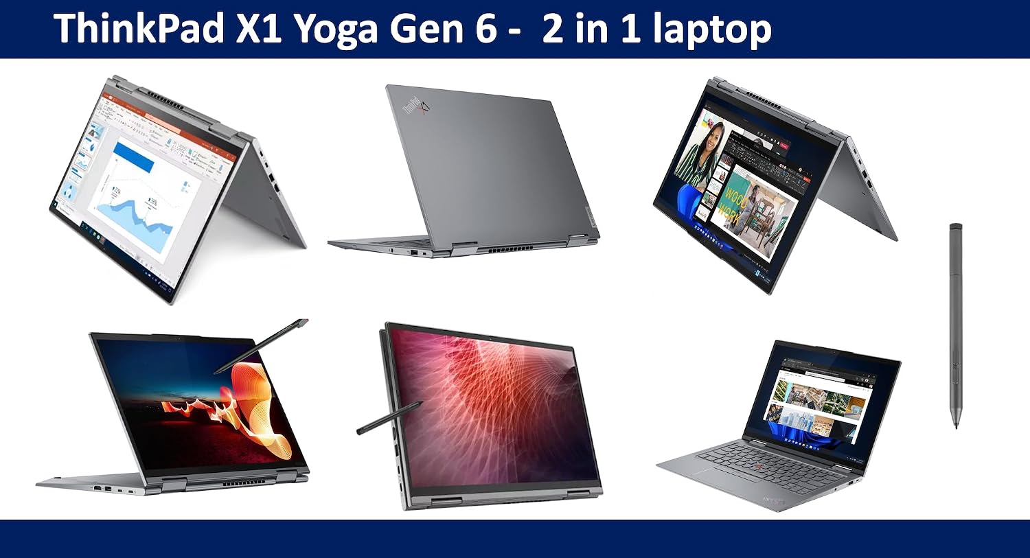Lenovo ThinkPad X1 Yoga Gen 6 14' FHD+ IPS, Touchscreen, 500 Nits, 2-in-1 Laptop (Intel i7-1165G7, 16GB RAM, 1TB PCIe SSD, Backlit KYB, Fingerprint, 2 Thunderbolt 4, Active Pen, Win11P) w/DKZ Hub