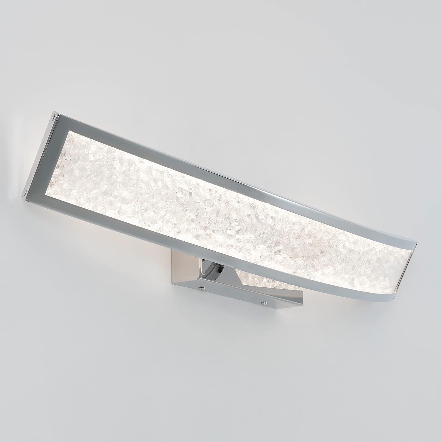 Artika Glitter 27W LED Modern and Glam Vanity Light Fixture, Chrome - Ideal for Bathroom Lighting, 1900 Lumens, Warm White Light 3000 Kelvin, No Bulb Required