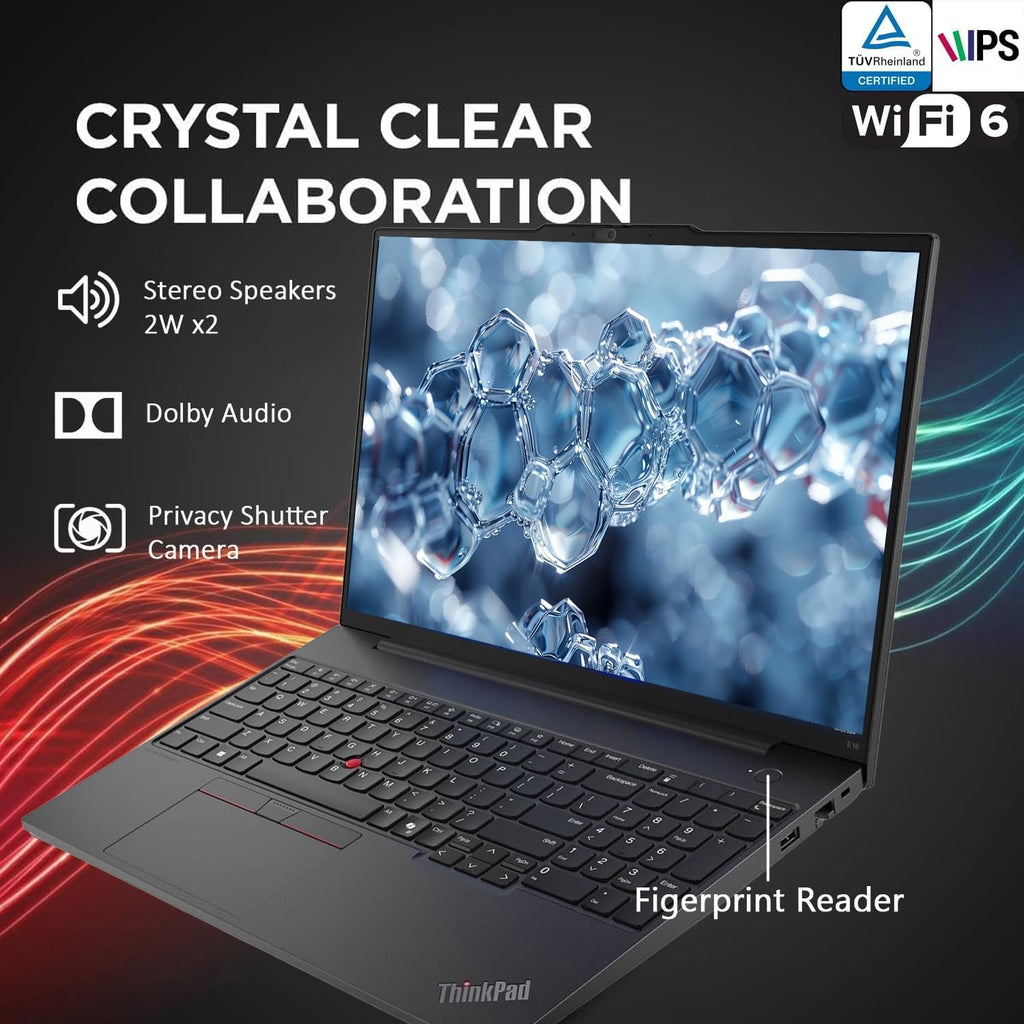 Lenovo Newly Released 16' Thinkpad Touchscreen Laptop(2025/2026 Edition) with Microsoft Office, Intel Core Ultra 5 125U, 64GB RAM, 2TB SSD, Backlit Keyboard, Fingerprint Reader, Windows 11 Pro-WOWPC