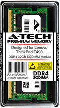 A-Tech 32GB RAM for Lenovo ThinkPad T490 Laptop | DDR4 2666 SODIMM PC4-21300 1.2V 260-Pin Memory Upgrade Module