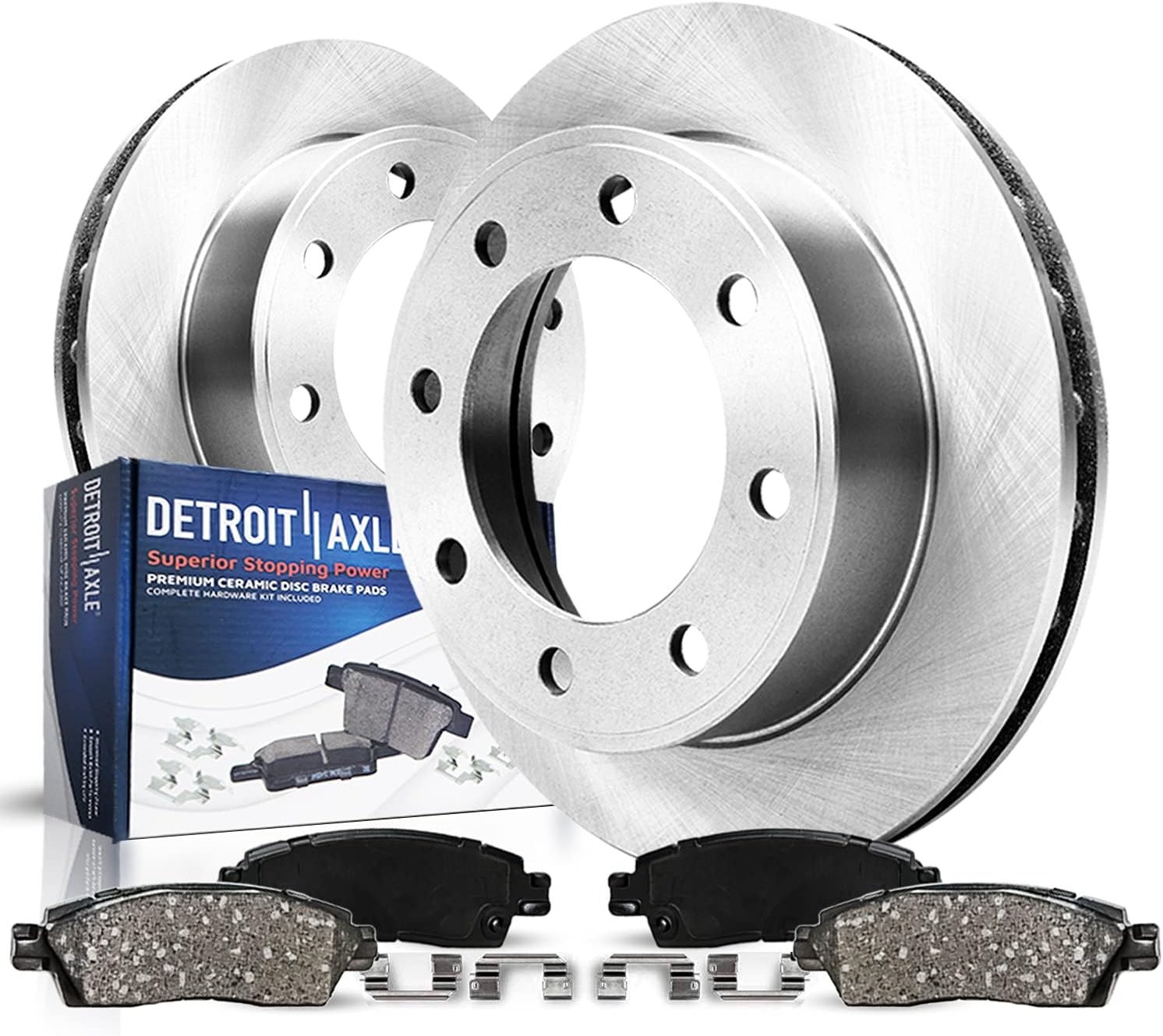 Detroit Axle - Rear Brake Kit for 2011-2019 Chevrolet Silverado 2500 3500HD Suburban GMC Sierra 2500 3500 HD 2012 2013 2014 2015 2016 2017 2018 Brake Rotors Ceramic Brakes Pads Replacement