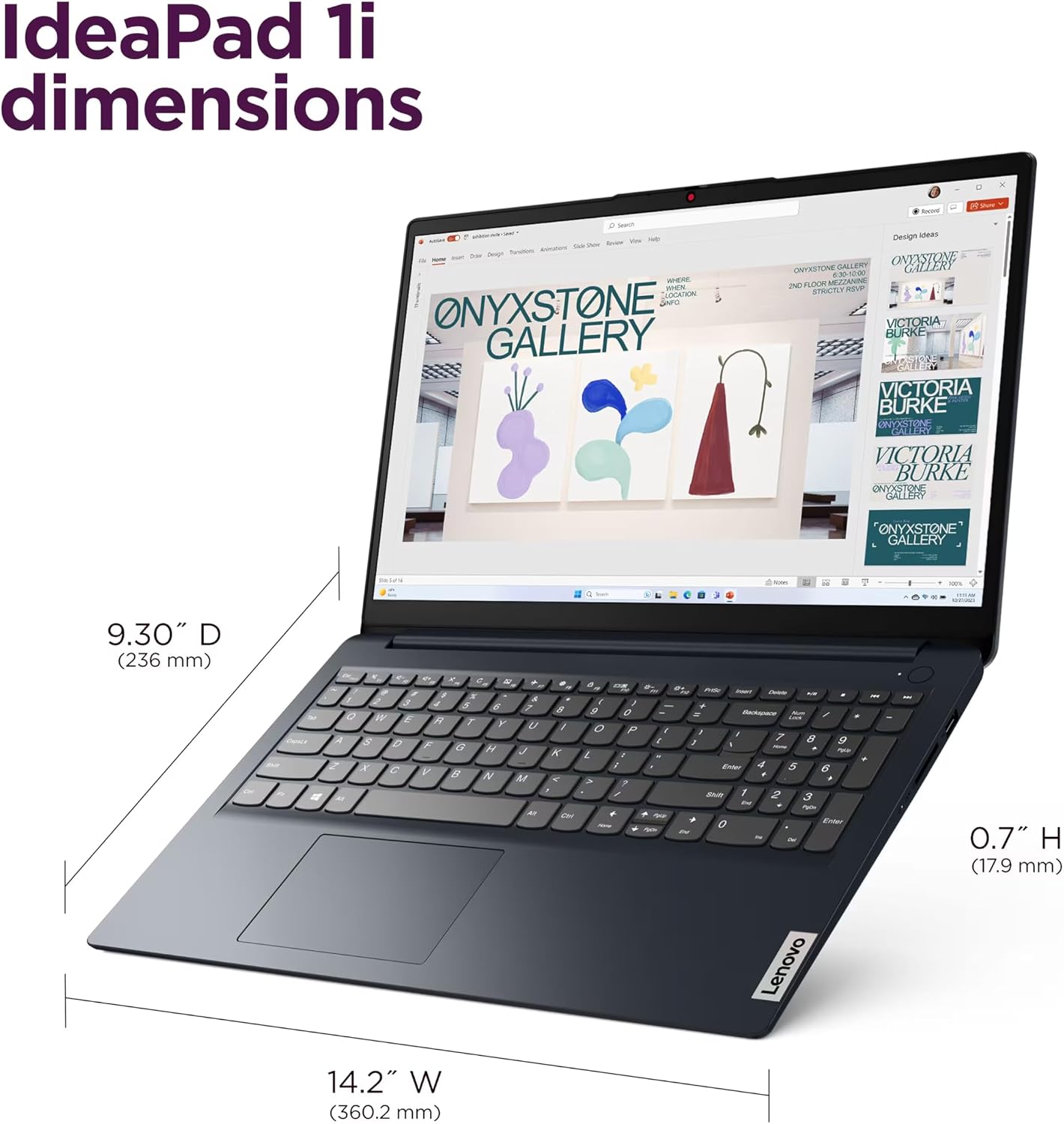Lenovo IdeaPad 1i Laptop, 15.6' FHD Touchscreen, Intel Core i5-1335U (>i7-1165), 16GB RAM, 1TB SSD, MS Office Lifetime • Copilot AI, 8-in-1 HUB & Mouse, Wi-Fi 6, HDMI, Windows 11, Blue