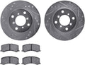 Dynamic Friction Company Front Brakes and Rotors|Drilled Slotted Brake Rotors| Front 5000 Advanced Brake Pads and Rotors Kit| Automotive Replacement Brake Kits