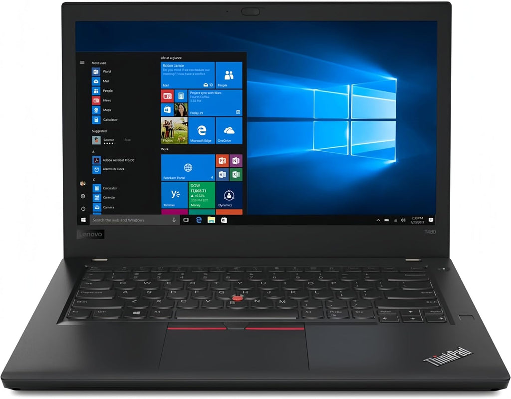 Lenovo Thinkpad T480 Business Laptop,Intel Core i7-8650U 1.9GHz up to 4.2GHz, 16GB DDR4 RAM, 512GB SSD,Bluetooth,Windows 10 Pro 64 Bit (Renewed)