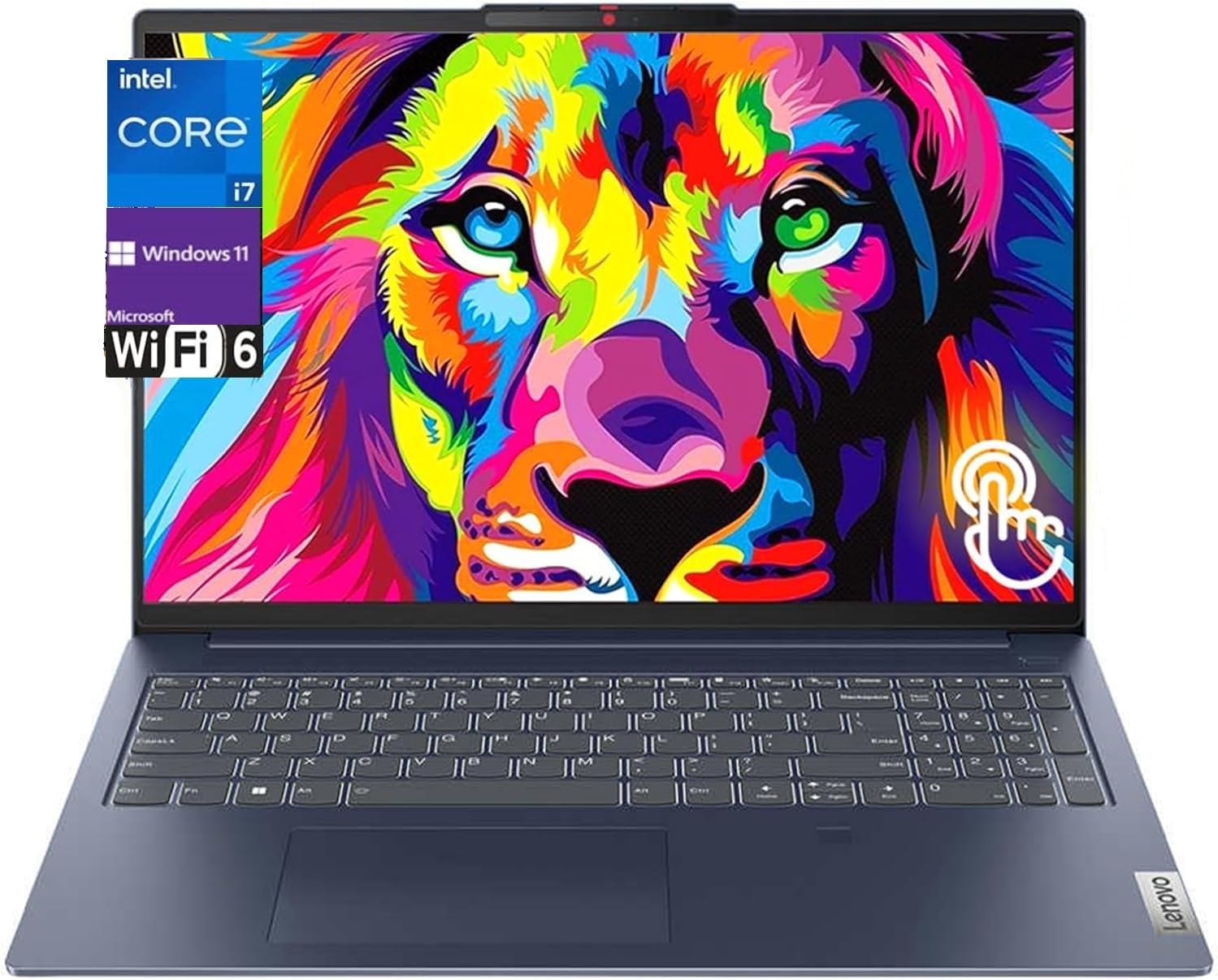Lenovo IdeaPad Slim 5i 16' Touchscreen IPS WUXGA Anti-Glare Laptop, Intel i7-1355U 10-Core Processor, 16GB RAM 1TB SSD, Fingerprint Reader, Backlit Keyboard, Webcam, Bluetooth, Windows 11 Home, Blue
