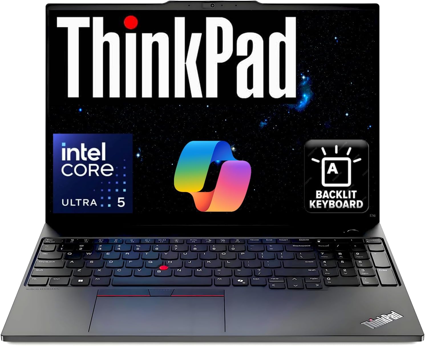 Lenovo 2026 ThinkPad E16 Business AI PC Laptop, 16' FHD+ Display, Intel 12-Core Ultra 5 125U (> i7-1355U), 16GB DDR5, 512GB SSD, Fingerprint Reader, Backlit KB, Thunderbolt 4, Ethernet, Windows 11 Pro