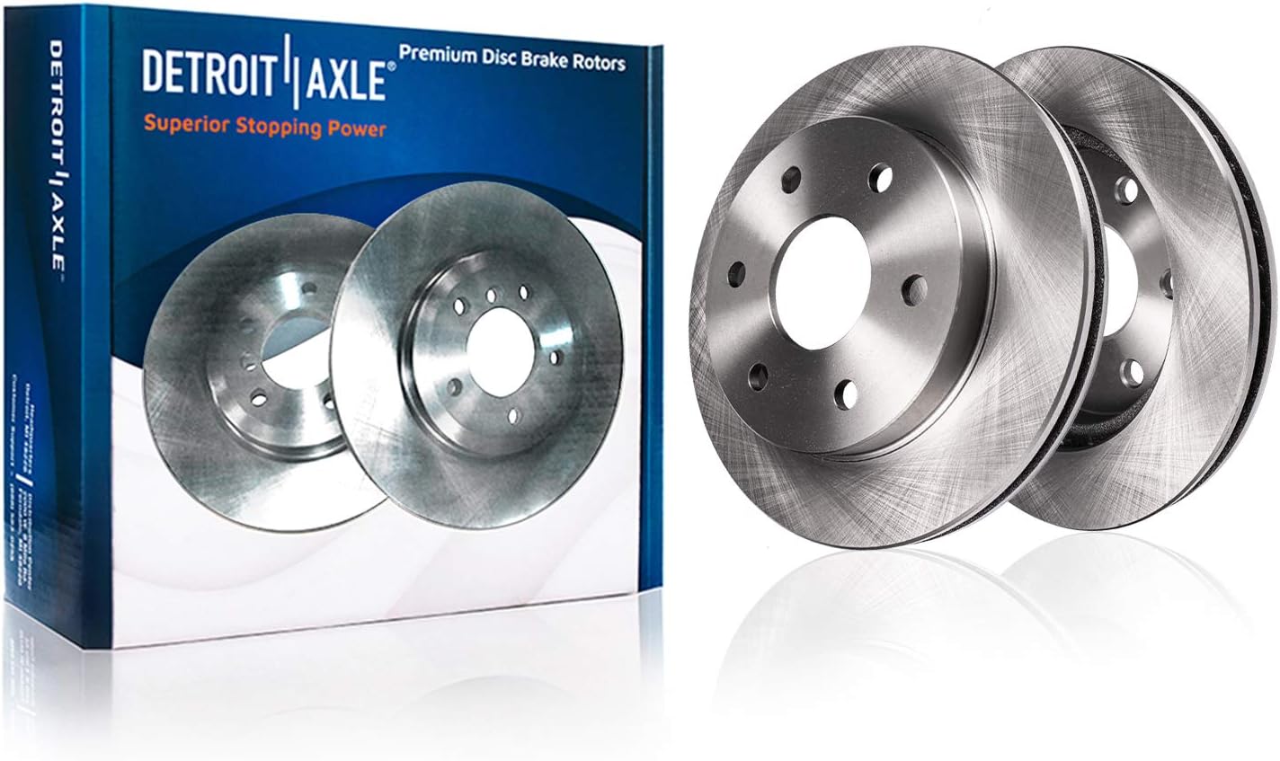 Detroit Axle - Front Brake Kit for GMC Acadia Limited Buick Enclave Chevrolet Traverse Saturn Outlook Disc Brake Rotors Ceramic Brakes Pads Replacement : 12.8' inch Brake Rotors