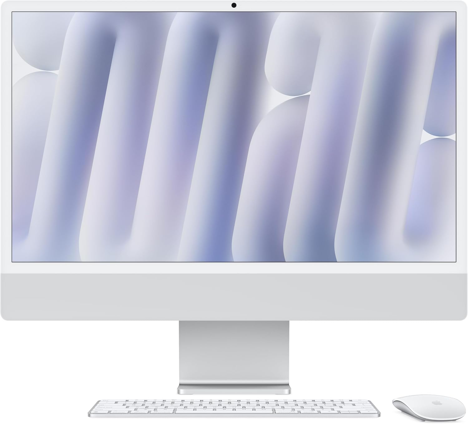 Apple 2024 iMac All-in-One Desktop Computer with M4 chip with 8-core CPU and 8-core GPU: Built for Apple Intelligence, 24-inch Retina Display, 16GB Unified Memory, 256GB SSD Storage; Silver