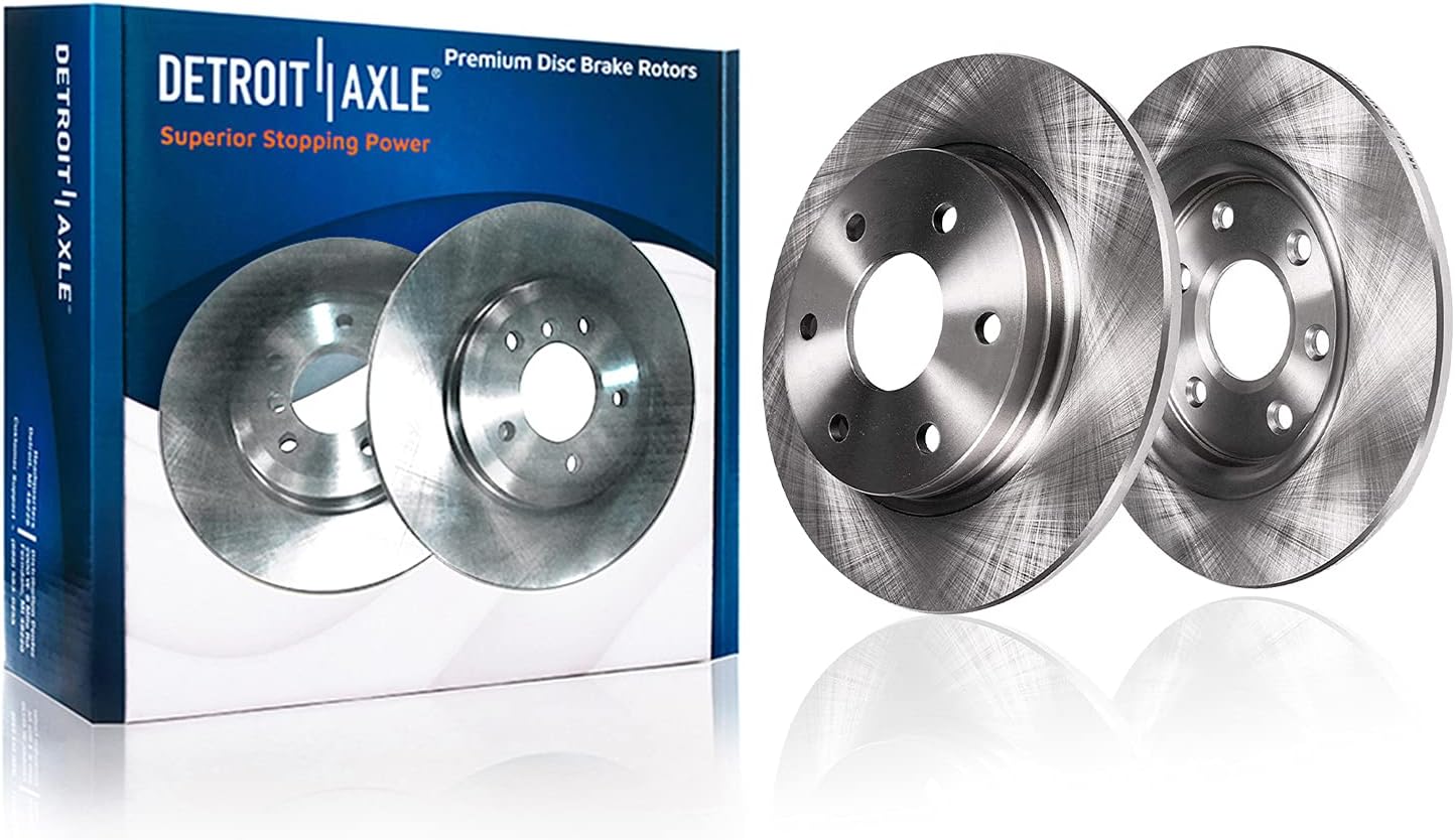 Detroit Axle - REAR Brake Kit for 2009-10 H3T 2006-2010 Hummer H3 Disc Brake Rotors Ceramic Brakes Pads 2007 2008 Replacement