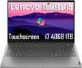 Lenovo ThinkBook 15 Gen 4 Business Laptop (15.6' IPS FHD Touchscreen, Intel 10-Core i7-1255U, 40GB RAM, 1TB SSD), Backlit, Fingerprint, FHD Webcam, Narrow Bezel, Thunderbolt 4, Win 11 Pro, Grey