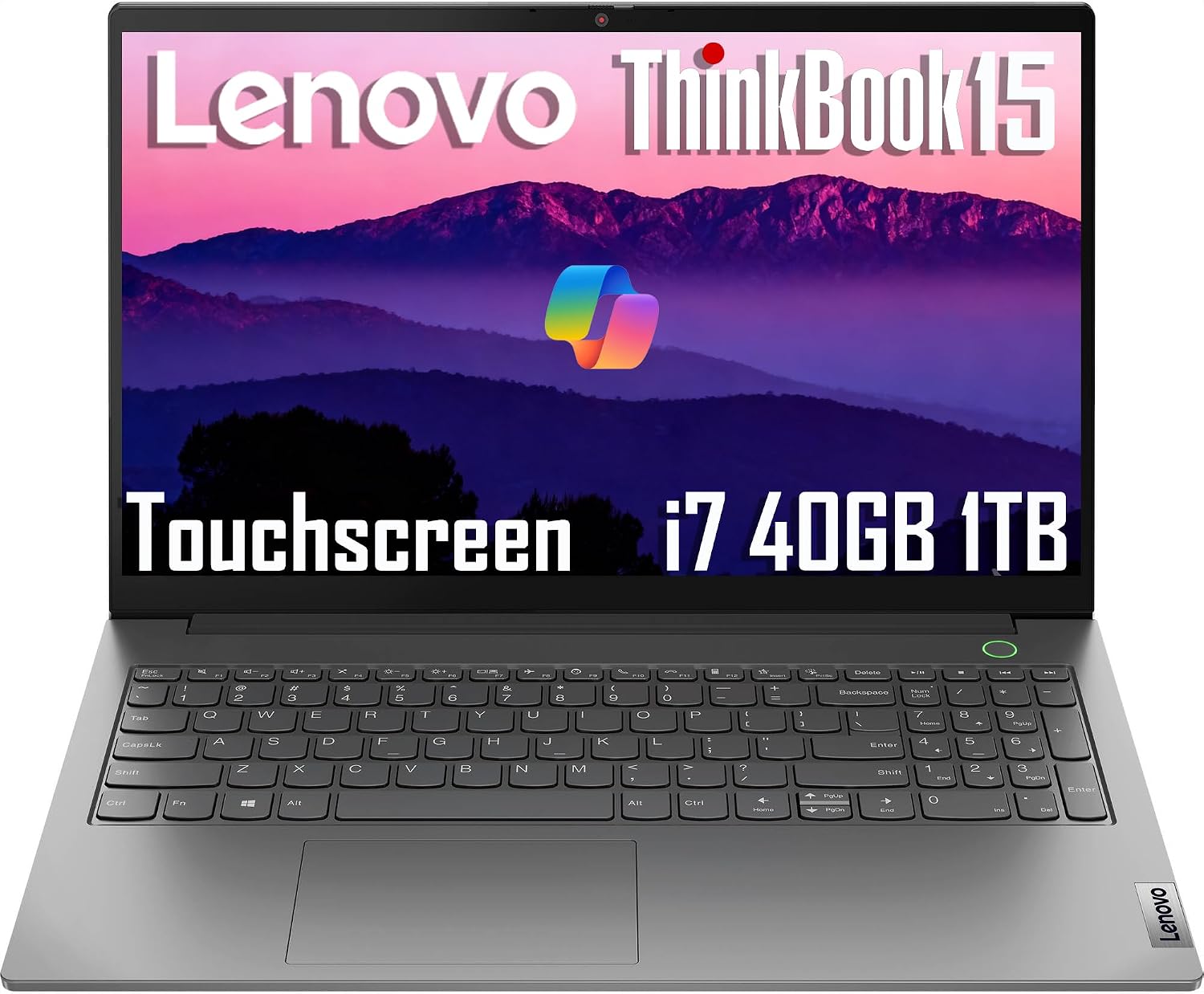 Lenovo ThinkBook 15 Gen 4 Business Laptop (15.6' IPS FHD Touchscreen, Intel 10-Core i7-1255U, 40GB RAM, 1TB SSD), Backlit, Fingerprint, FHD Webcam, Narrow Bezel, Thunderbolt 4, Win 11 Pro, Grey