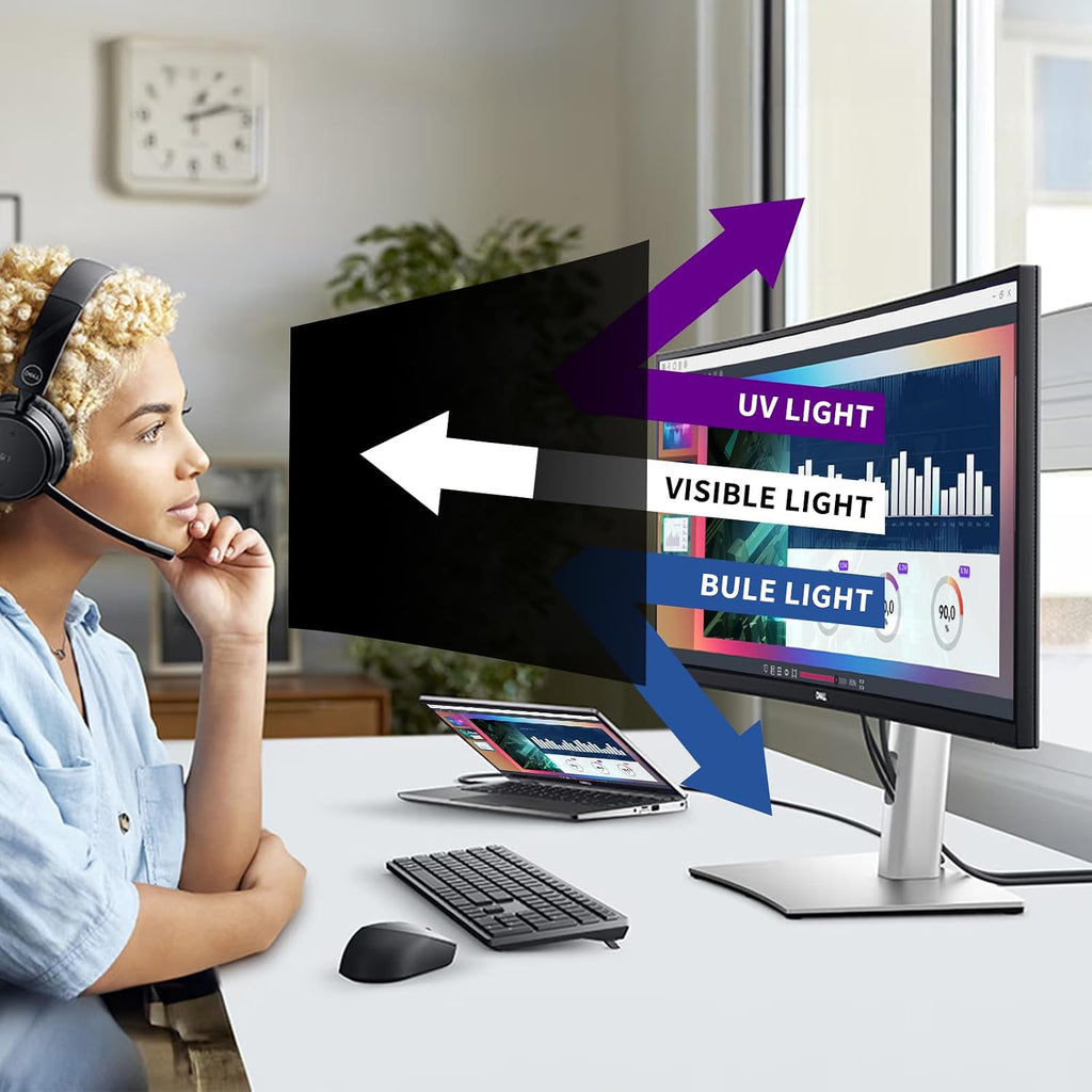 38 Inch Privacy Screen Filter for 21:9 Ultrawide Curved Monitor | Privacy Shield | Anti-Glare | Anti-Blue light Protector | Anti Spy | Computer Security Private Filter