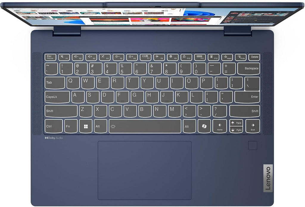 Lenovo 2025 IdeaPad 5 2-in-1 14AHP9 Personal Laptop - 14' 1920x1200 Touchscreen - 8-Core AMD Ryzen 7 8845HS - 16GB RAM 1TB SSD - Wi-Fi 6 - Fingerprint Reader - 1080p FHD Camera - W11P - Cosmic Blue