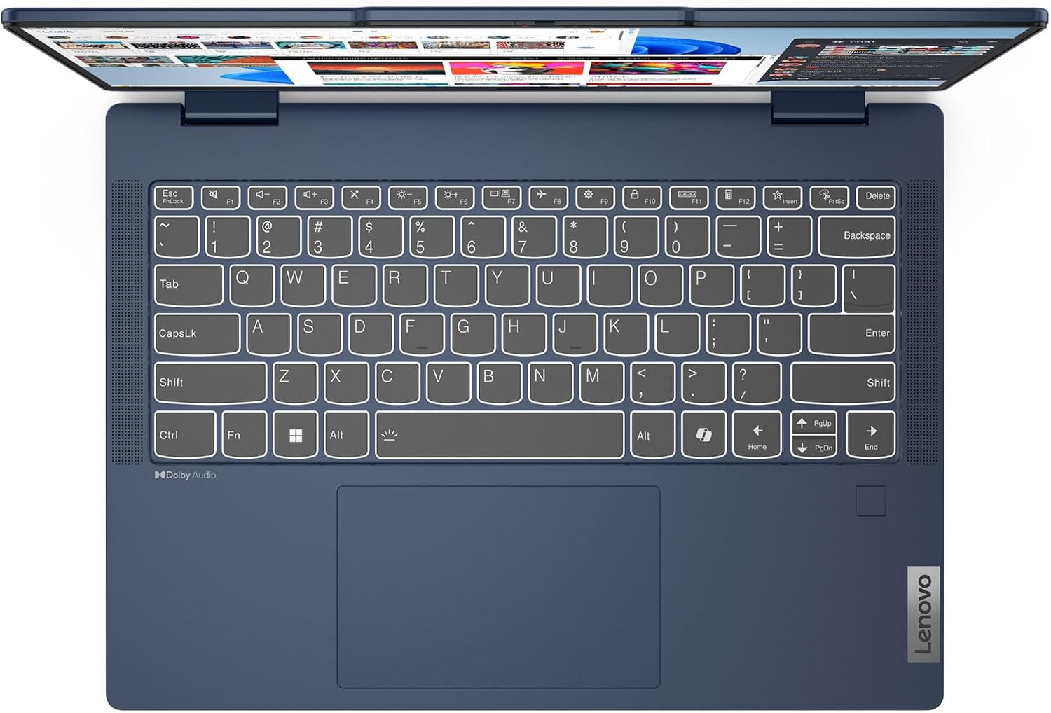 Lenovo 2025 IdeaPad 5 2-in-1 14AHP9 Personal Laptop - 14' 1920x1200 Touchscreen - 8-Core AMD Ryzen 7 8845HS - 16GB RAM 1TB SSD - Wi-Fi 6 - Fingerprint Reader - 1080p FHD Camera - W11P - Cosmic Blue