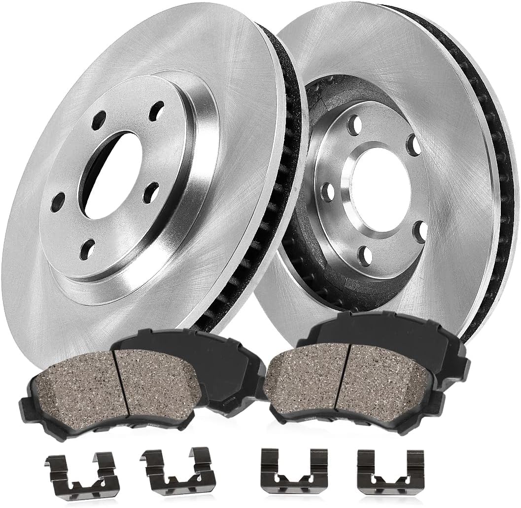 Callahan Brake Parts Rear Brake Kit For Cadillac Escalade 2007-14 |Escalade ESV 2007-14 |Escalade EXT 2007-13 |Chevrolet Avalanche 2007-13 - Disc Rotors with Ceramic Brake Pads + Hardware, EBYK018806