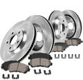 Callahan Brake Parts Front and Rear Brake Kit For Chrysler 300 2005-23 |Dodge Challenger 2009-23 |Charger 2006-23 |Magnum 2005-08 - Disc Rotors with Ceramic Brake Pads + Hardware, EBYK018341