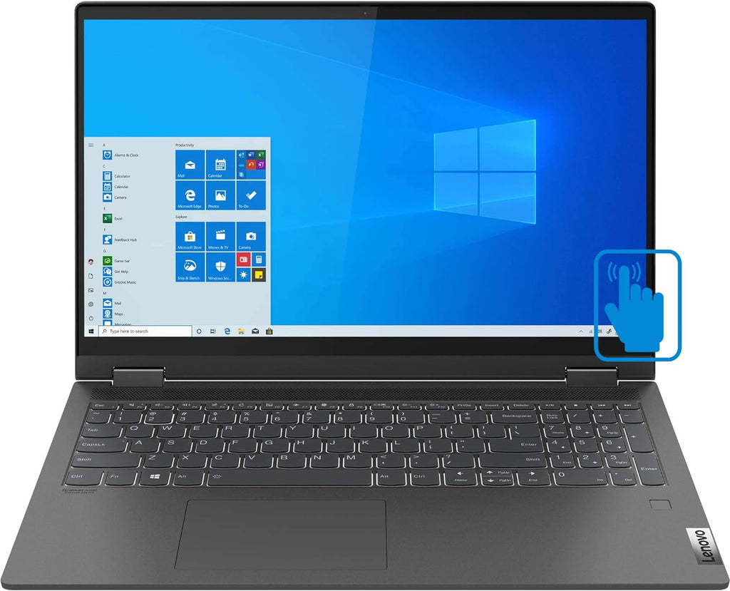 Lenovo IdeaPad Flex 5 15IIL05 81X3000VUS (Intel i7-1065G7 4-Core, 16GB RAM, 512GB SSD, Intel Iris Plus, 15.6' Touch Full HD (1920x1080), Fingerprint, Win 10 Home) Graphite Grey Convertible Laptop