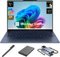 Lenovo Yoga Slim 7X 3K OLED Touchscreen Laptop, 14.5' 1000 nits Display, Snapdragon X Elite 12-Core NPU Copilot+ PC, 16GB RAM, 1TB SSD + 500GB Portable Drive, WiFi 7, Backlit, Stylus Pen, Win 11