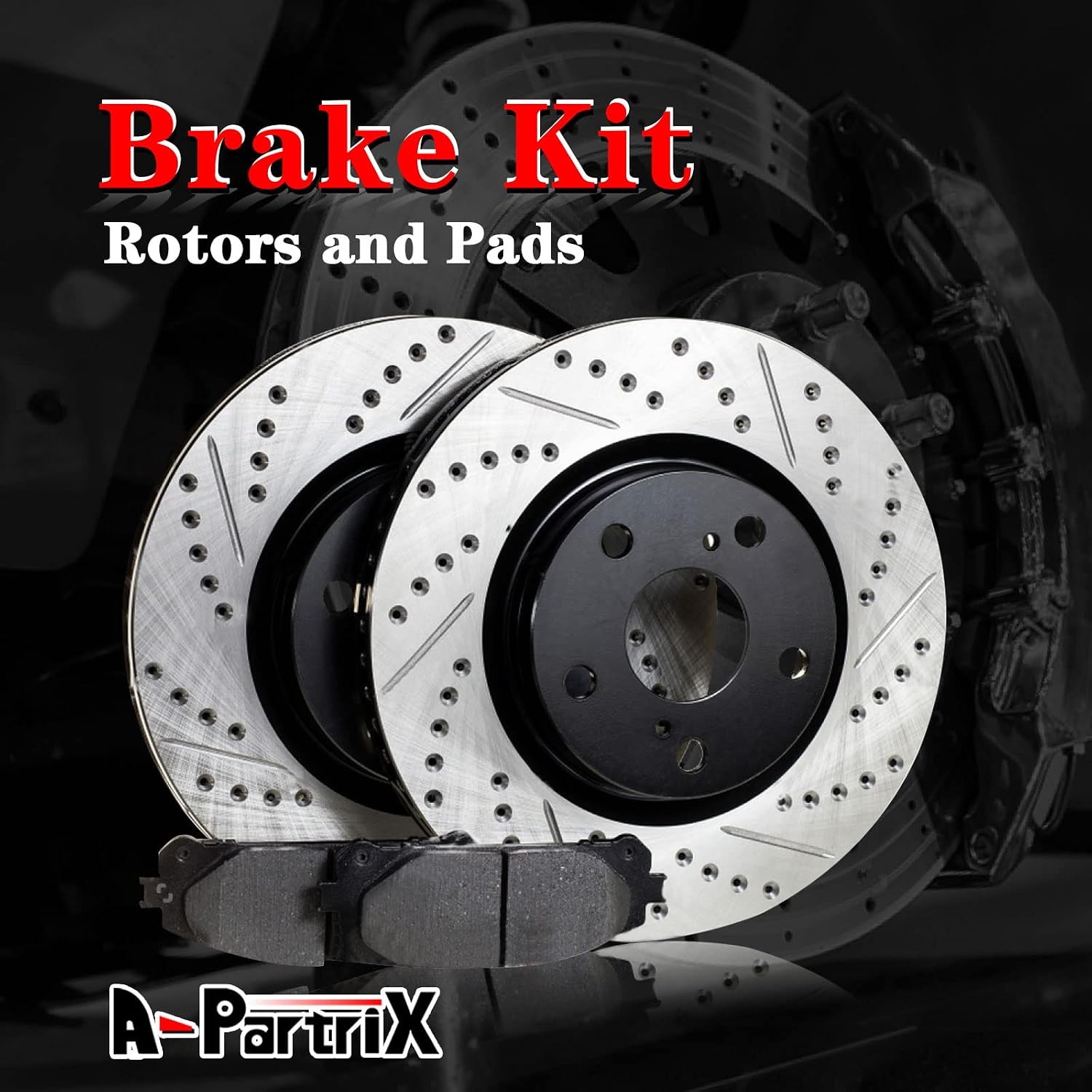 Brake Pads and Rotors Kit - Front Brakes and Rotors, Replacement Brake Kit fits Chevrolet Avalanche 2007-2007 fits Chevy Avalanche 2007-2007 fits Chevrolet Silverado 1500 2005-2007