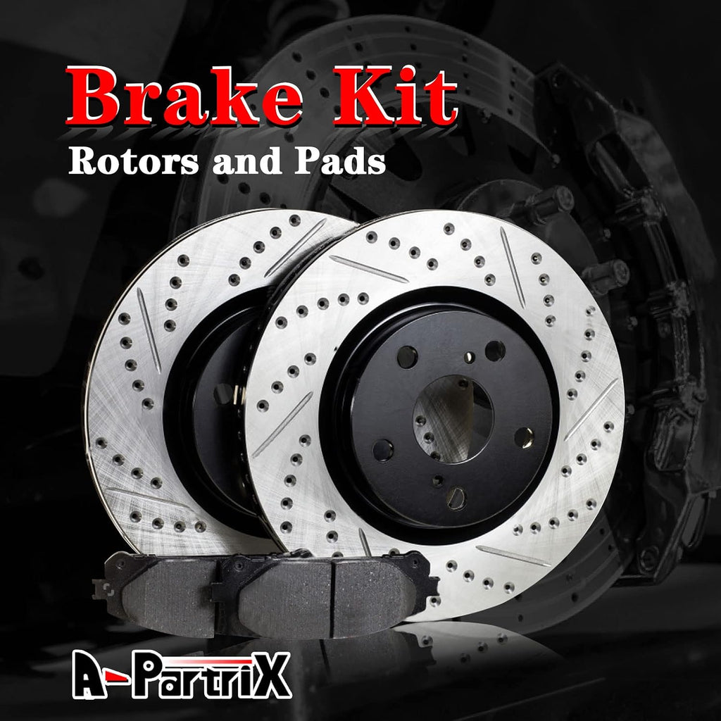 Brake Pads and Rotors Kit - Front Brakes and Rotors, Replacement Brake Kit fits Chevy Silverado 1500 2005-2007 fits Chevrolet Silverado 1500 Classic 2007-2007