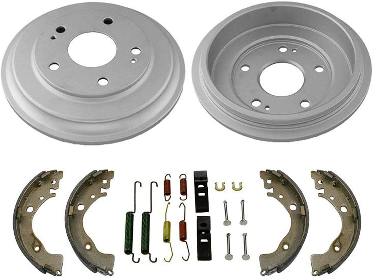 Rear Brake Drums Brake Shoes & Hardware Spring Kit Replacement Parts for Honda Civic 2006 2007 2008 2009 2010 2011 2012 2013 2014 2015 Models with Rear Drum Brakes