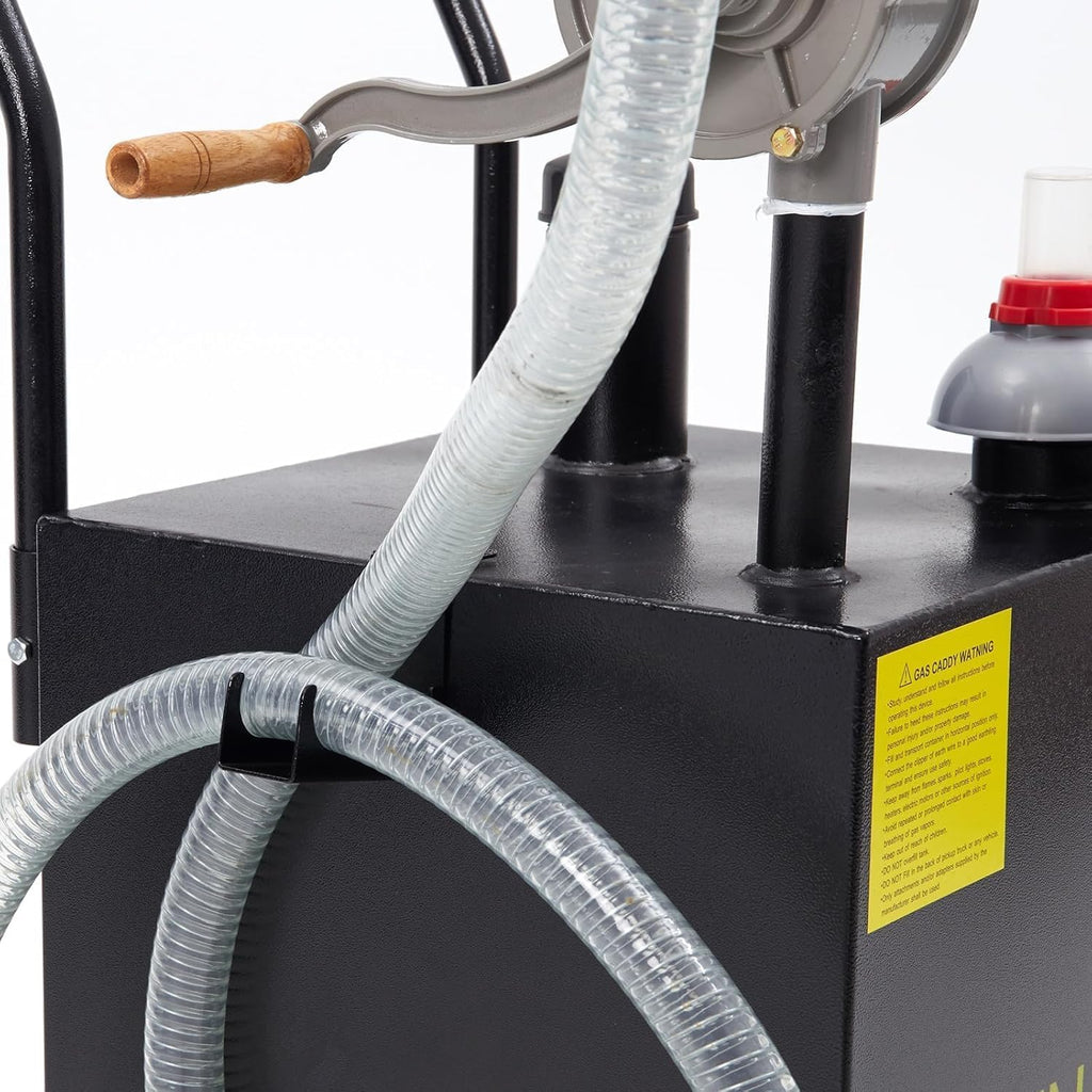 Gas Can 50 Gallon, Portable Fuel Tank with Manual Transfer Pump on, Diesel Fuel Can for Gasoline and Diesel, Compatible with Cars, Lawn Mowers, ATVs, Boats, More