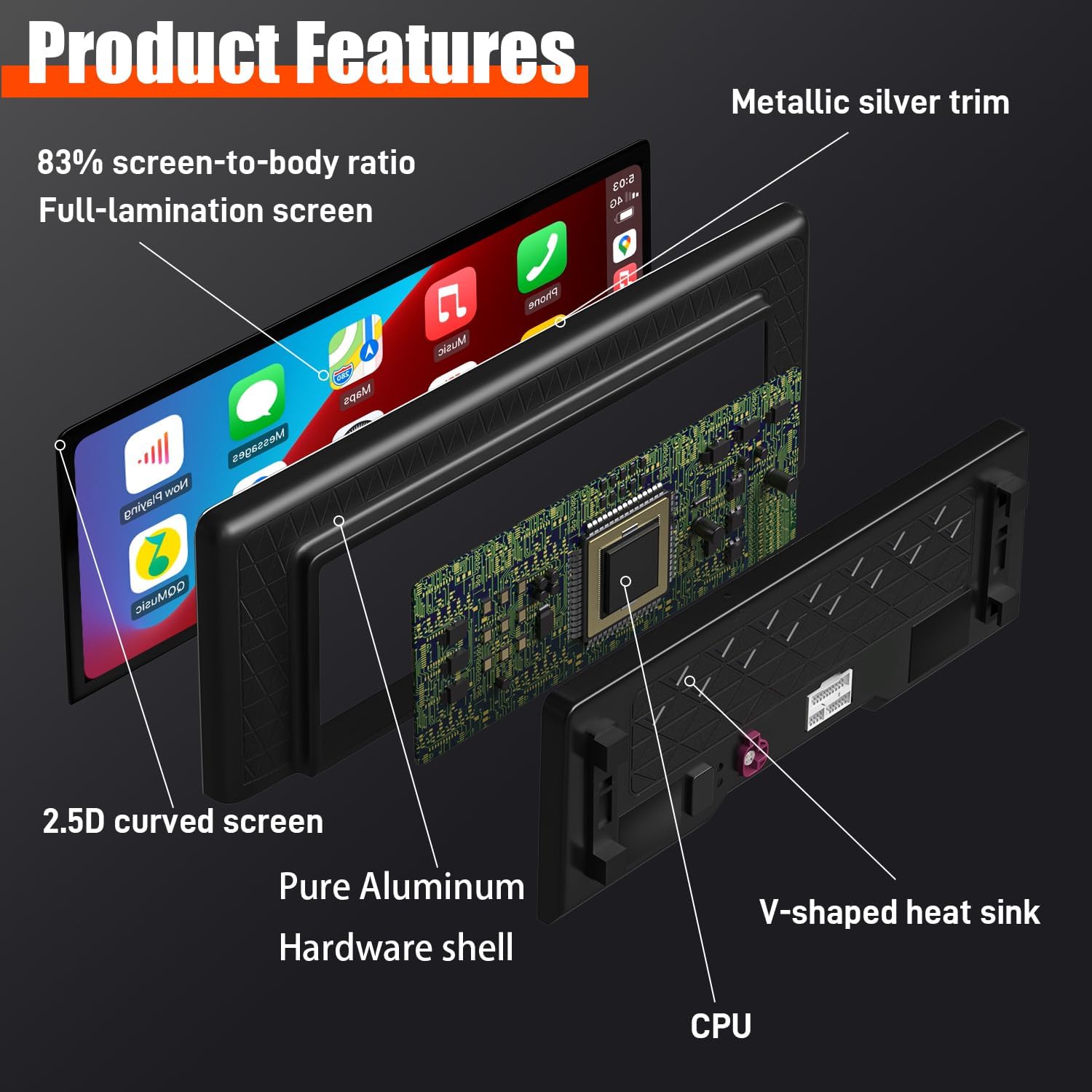 PEMP Ultra-Thin 12.3' for BMW 3 Series F30 NBT CIC Wireless and Wired CarPlay Android Auto Screen Calls Using The OEM Bluetooth (2012-2017)