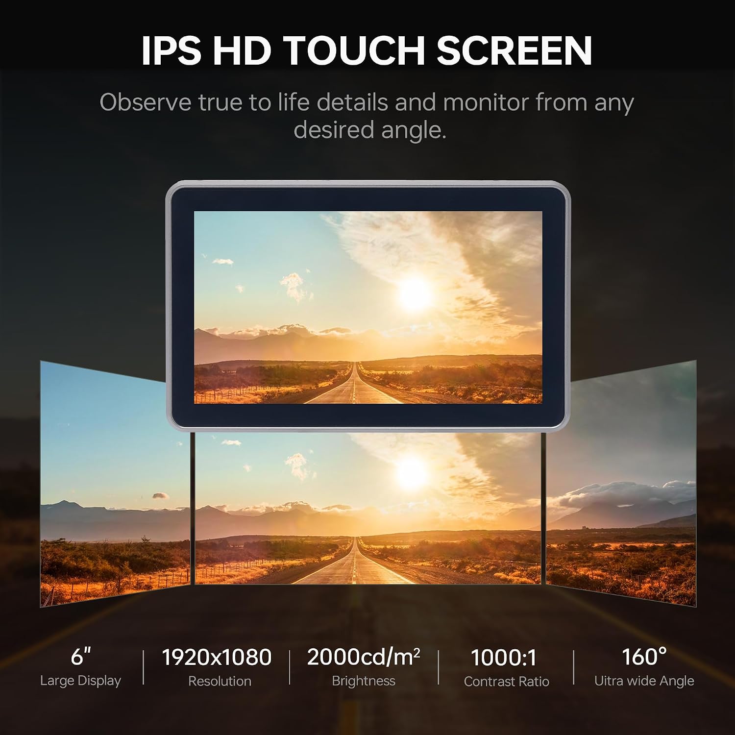 VILTROX DC-X2 6 Inch Touchscreen Camera Field Monitor, Professional Photographic Monitor 4K HDMI, 2000 nits, Camera Monitor with Battery, Sunshade Hood, 3D Lut, Peaking Focus Assist