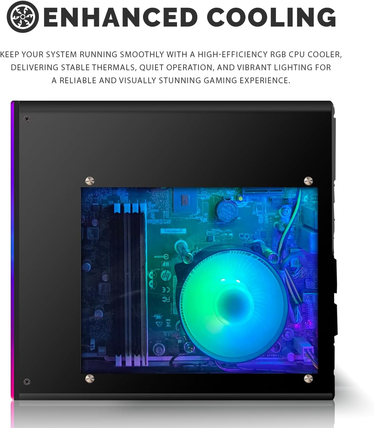 HP Gaming PC Desktop Computer – AMD Pro A10-9700,GT 1030 Graphics,8GB RAM,256GB SSD,32 Inch Curved Monitor,RGB Keyboard with AI Copilot,Mouse,WiFi,RGB Headphone,Windows 11(Renewed)