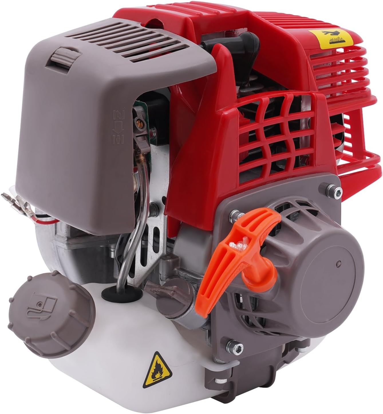 LOYALHEARTDY Gas Engine 4-Stroke 31CC Multi-Use Gas Motor Hand Pull Start Air Cooling Single-Cylinder Lawn Mower Engine Gas Powered Multi-Use Gas Motor, W57R24ERF54