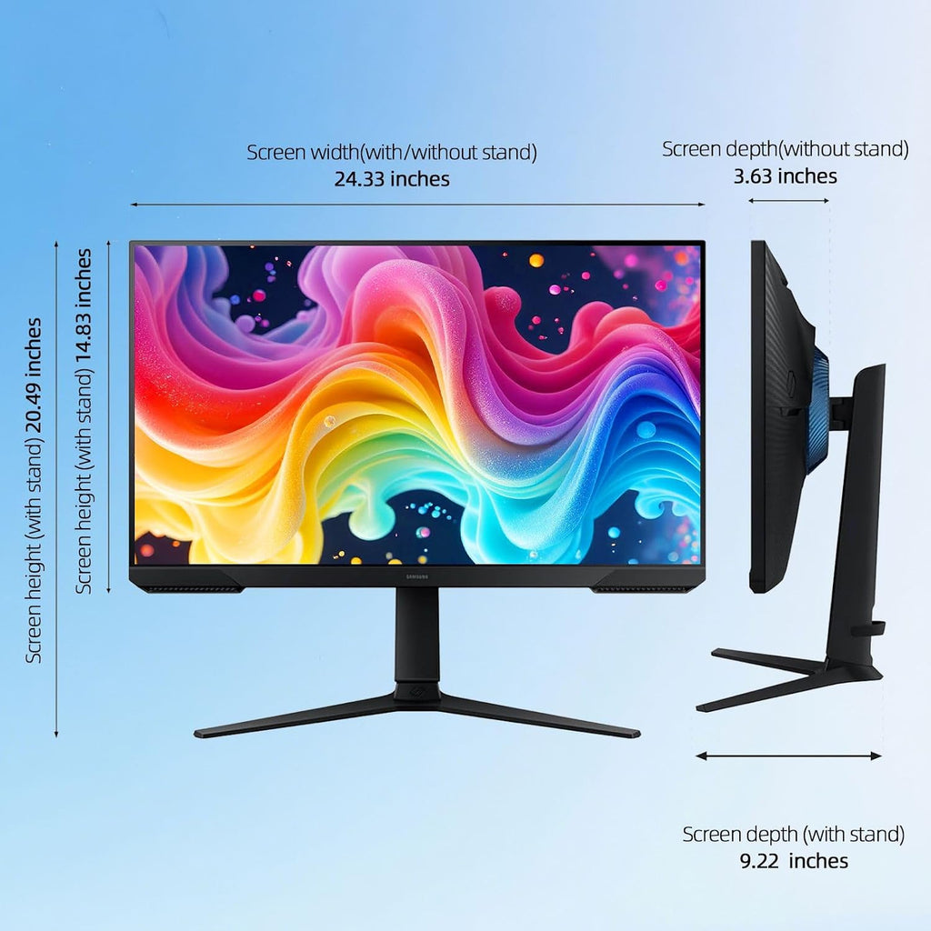 Samsung 27 inch FHD Gaming Monitor, Odyssey G3 Series, 180Hz, 1ms, AMD FreeSync, Black Equalizer, Virtual Aim Point, Flicker-Free, Game Mode, HDMI & DisplayPort, Tilt/Height/Swivel Adjustment, Black