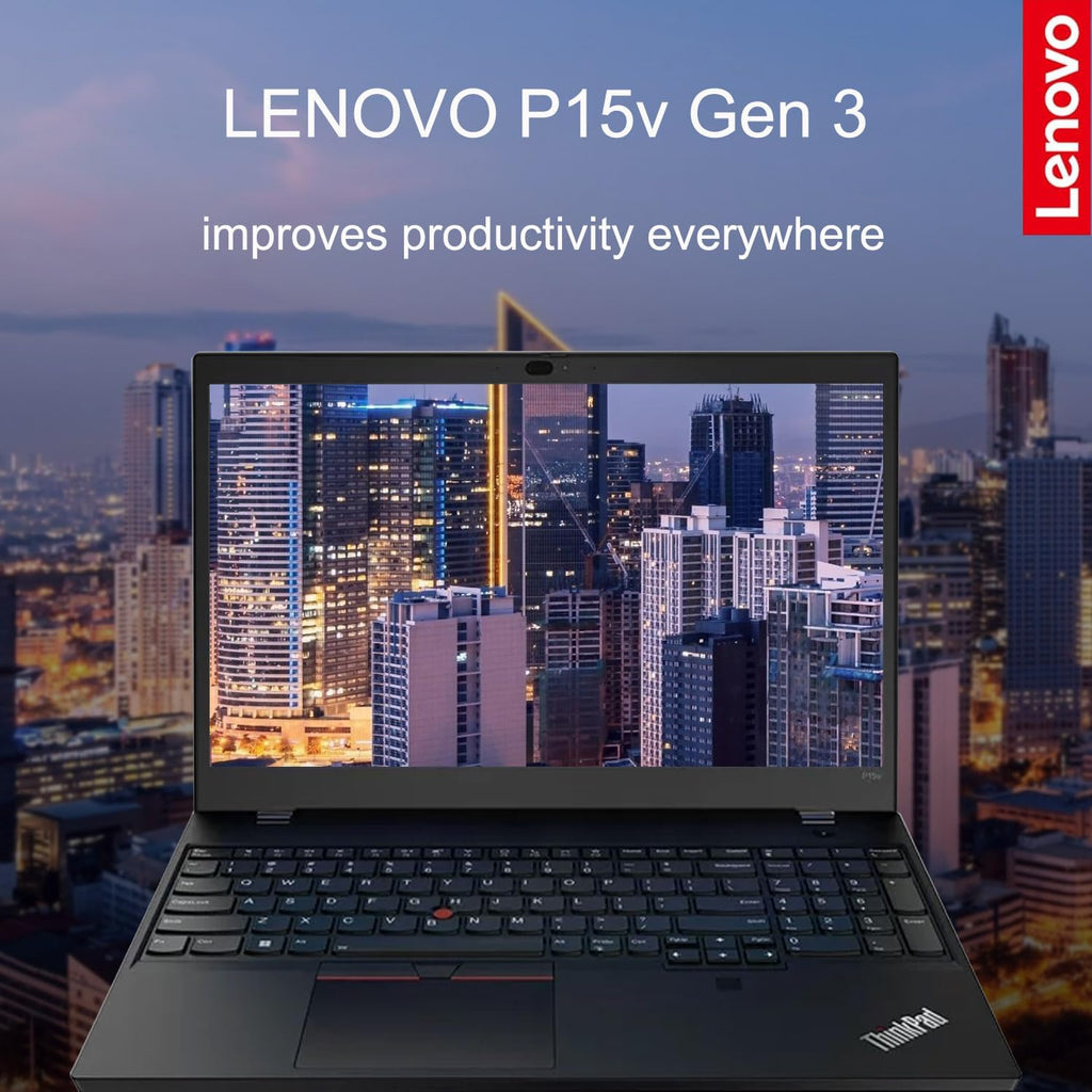 Lenovo ThinkPad P15v Business Laptop, 15.6' FHD Display, AMD Ryzen 7 6850H, NVIDIA Quadro T600, 32GB DDR5 RAM, 1TB SSD, FP Reader, Backlit KB, IR CAM, HDMI, Wi-Fi 6, Windows 11 Pro, Black
