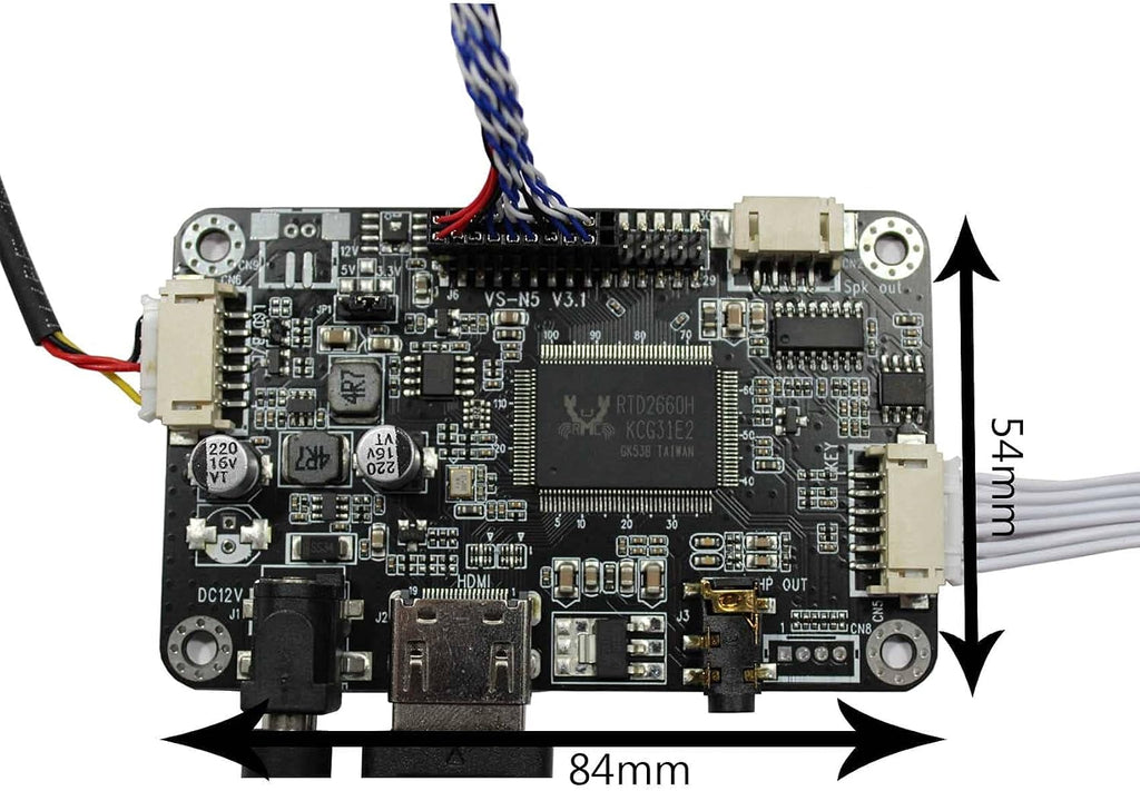VSDISPLAY 10.4' 10.4 Inch 1024x768 600nit IPS LCD Screen VS104T-004A with Audio LCD Controller Board
