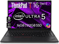 Lenovo ThinkPad T16 Gen 3 Business Laptop 16' FHD+ Display, Intel Ultra 5-125U (Beats i7-1355U), 16GB DDR5 RAM, 512GB SSD, 5MB Webcam, WiFi 6E + BT, RJ-45, HDMI, Win 11 Pro (Renewed)