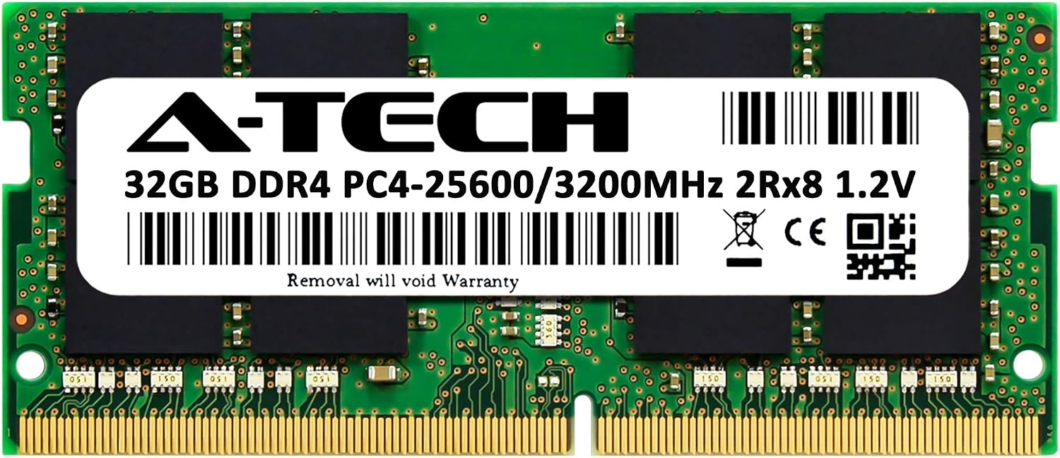 A-Tech 32GB RAM for Lenovo Legion 5/5i Gaming Laptop | DDR4 3200MHz PC4-25600 SODIMM 2Rx8 1.2V 260-Pin Non-ECC SO-DIMM Memory Upgrade