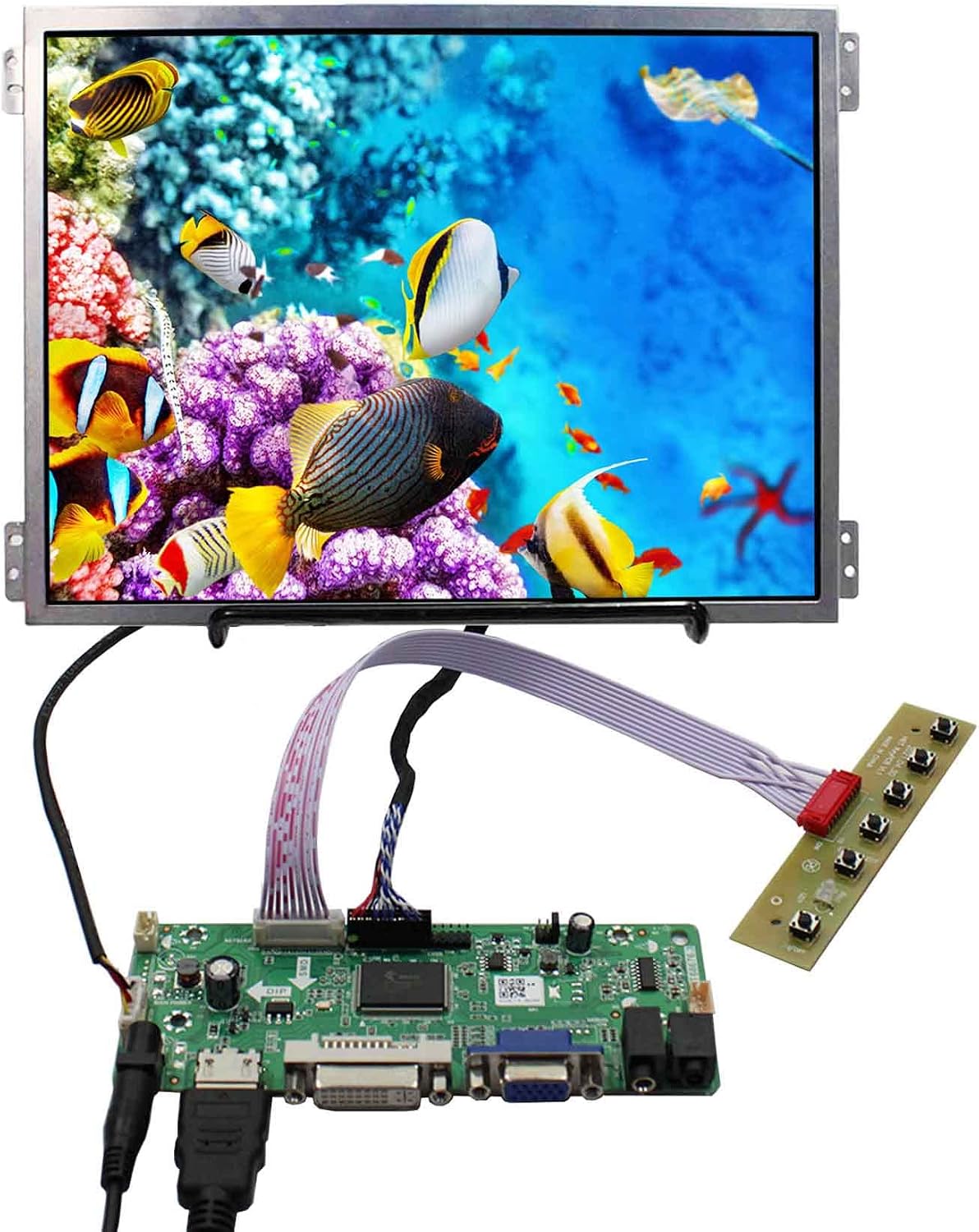 VSDISPLAY 10.4' 10.4 Inch 1024X768 LCD Screen VS104T-004A with DVI VGA Audio LCD Controller Board 68676