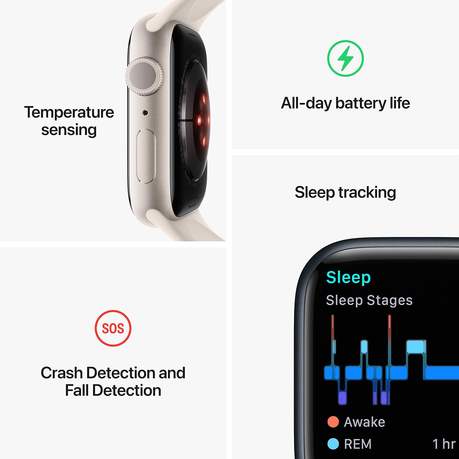 Apple Watch Series 8 (GPS, 41MM) - (Product) RED Aluminum Case with (Product) RED Sport Band S/M (Renewed Premium)