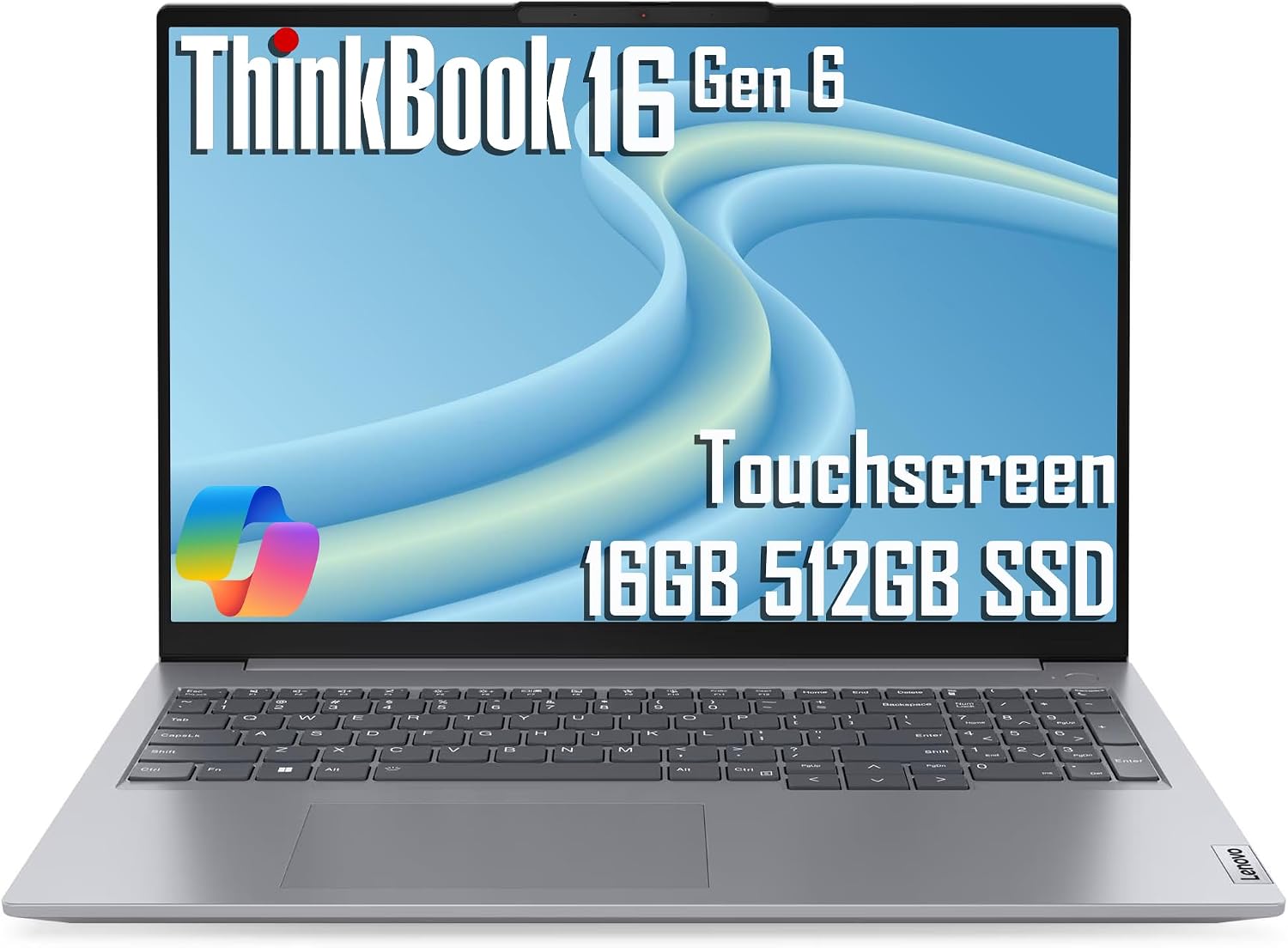 Lenovo ThinkBook 16 Gen 6 Business Laptop (16' FHD+ Touchscreen, Intel Core i5-13420H (> i7-1255U), 16GB DDR5 RAM, 512GB SSD), Anti-Glare, Ethernet, Wi-Fi 6, Thunderbolt 4, Win 11 Pro w/ Copilot