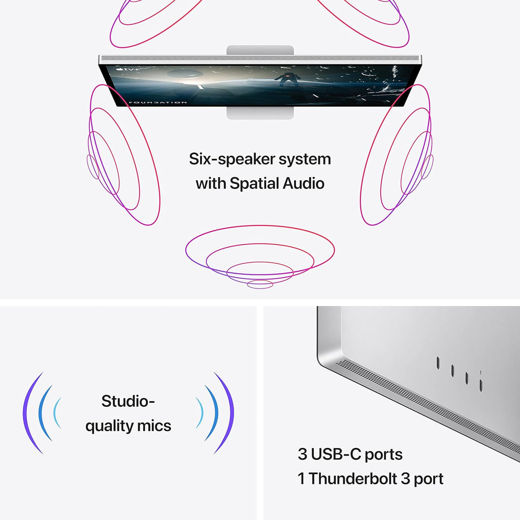 Apple Studio Display - Nano-Texture Glass - Tilt-Adjustable Stand with AppleCare+ (3 Years)
