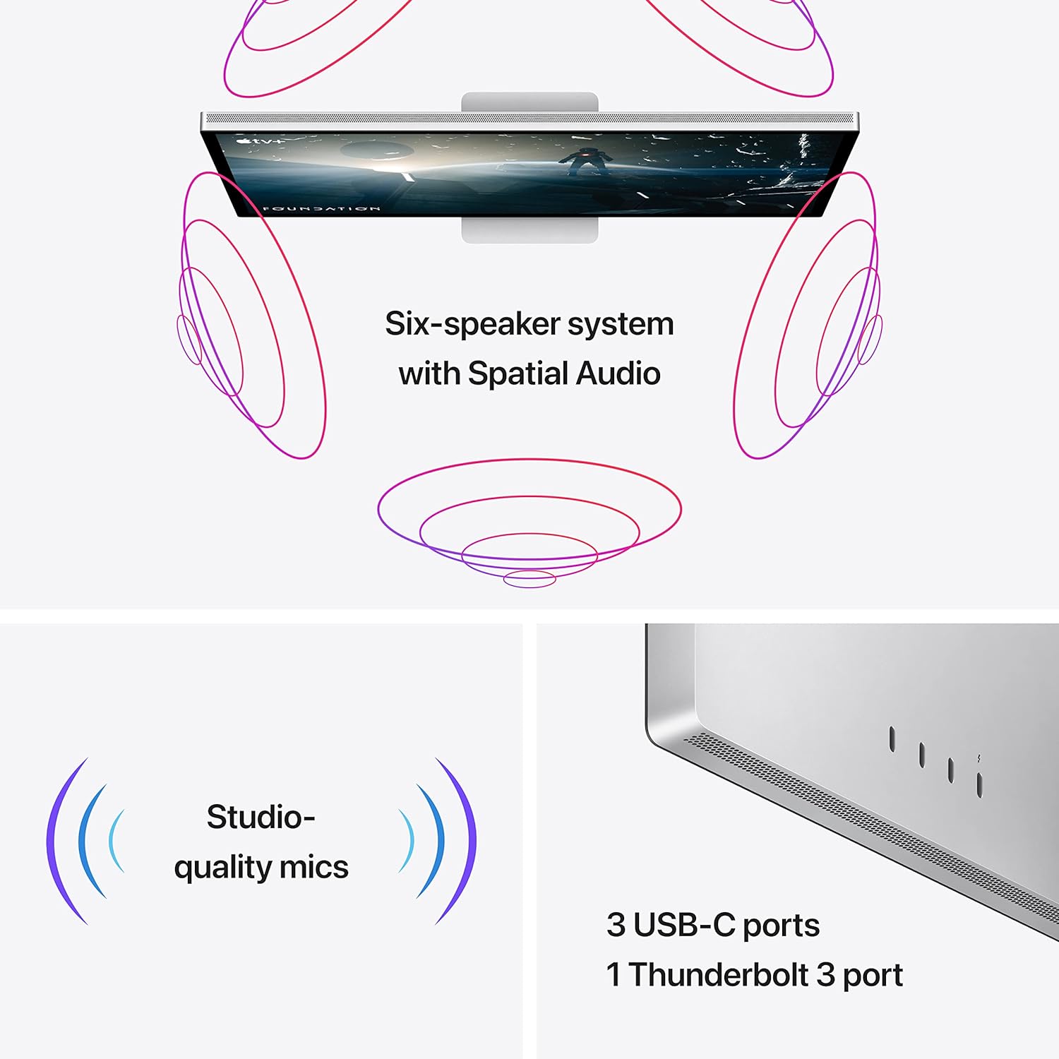 Apple Studio Display - Nano-Texture Glass - Tilt-Adjustable Stand with AppleCare+ (3 Years)