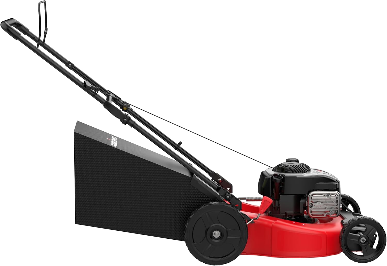 PowerSmart Gas Lawn Mower 21-inch with 140cc Briggs and Stratton E550 Engine, 2-in-1 Push Mower with Mulch, Bagger