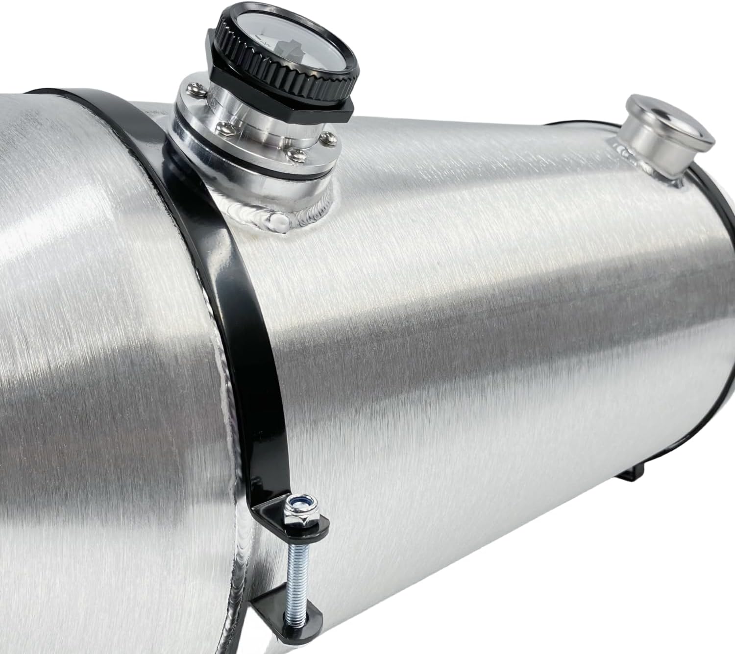 JSD 12.5 Gallons 12' x 26' Universal Aluminum Gas Tank With Level Gauge 1/4' NPT Outlet For lawn mowers