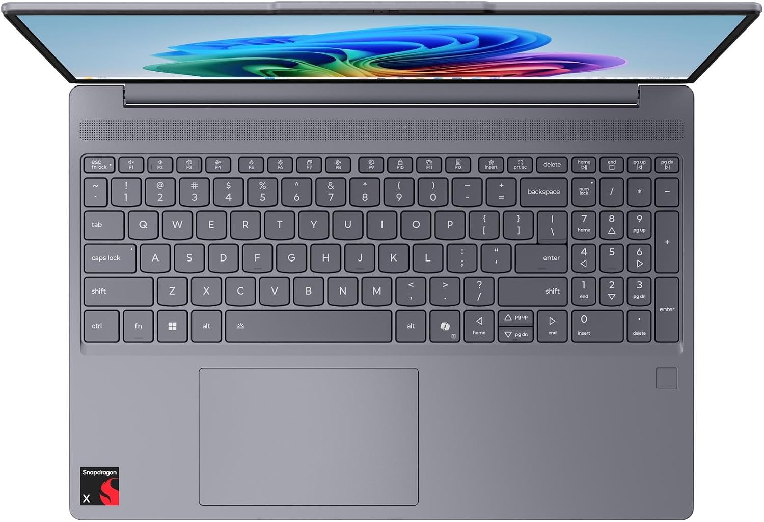 Lenovo IdeaPad Slim 3 Laptop 2025 15.3' 1920 x 1200 Touchscreen, Qualcomm Snapdragon X X1-26-100, 8-core, Qualcomm Adreno Graphics, 16GB LPDDR5, 1TB SSD, Backlit KB, FP, Wi-Fi 7, Windows 11 Pro