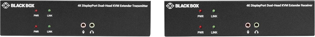 Black Box KVM Extender over CATx - 4K, Dual-Head, DisplayPort, USB 2.0