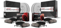 PowerStop Front and Rear Brake Kit for Audi A3 2015-20 |A3 Quattro 2015-18 |A3 Sportback e-tron 2016-18 - Fully-Coated Disc Rotors with Z23 Carbon-Fiber Ceramic Brake Pads Upgrade, CRK7502
