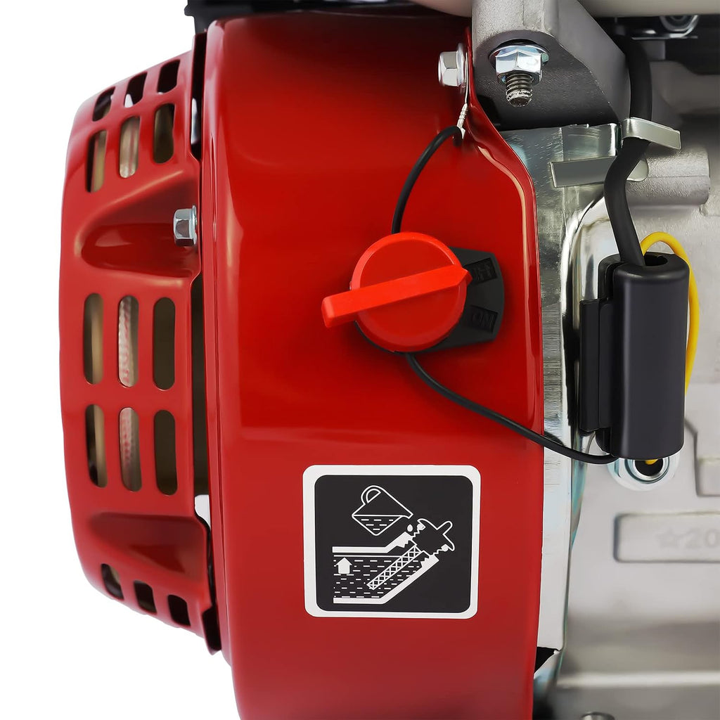 6.5HP 160CC Gas Engine Replaces, 4 Stroke Pull Start Petrol Engine, OHV Air Cooled Shaft Pullstart, Motor Power 3600RPM for Honda GX160, Lawnmower, Log Splitters, Chipper