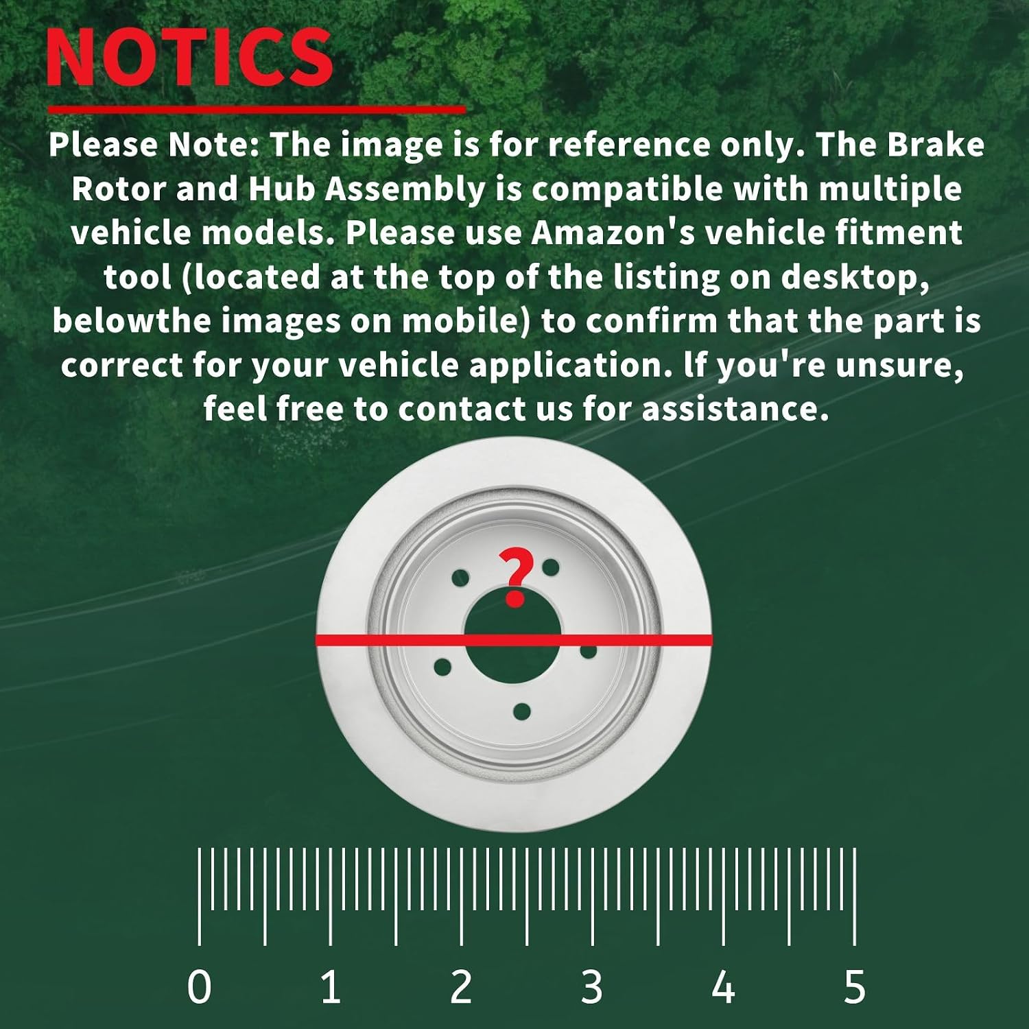 Brake Kit 6X Semi-Metallic Brake Pads Replacement Front Brakes Rotors 10.17inch (258mm) fits Ford Fiesta 1.6L 2011 2012 2013 2014 2015 2016 2017 2018 2019