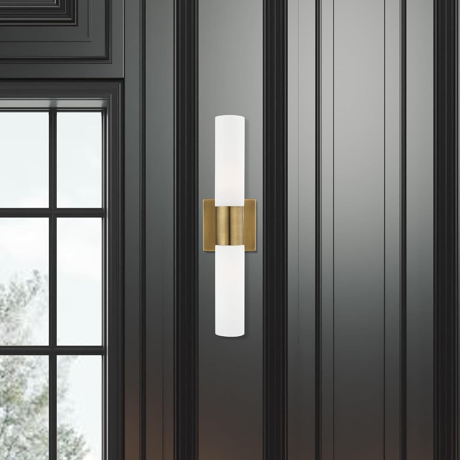 Livex Lighting, 10102-01, Aero, ADA Bath Vanity, 2 Light, Antique Brass