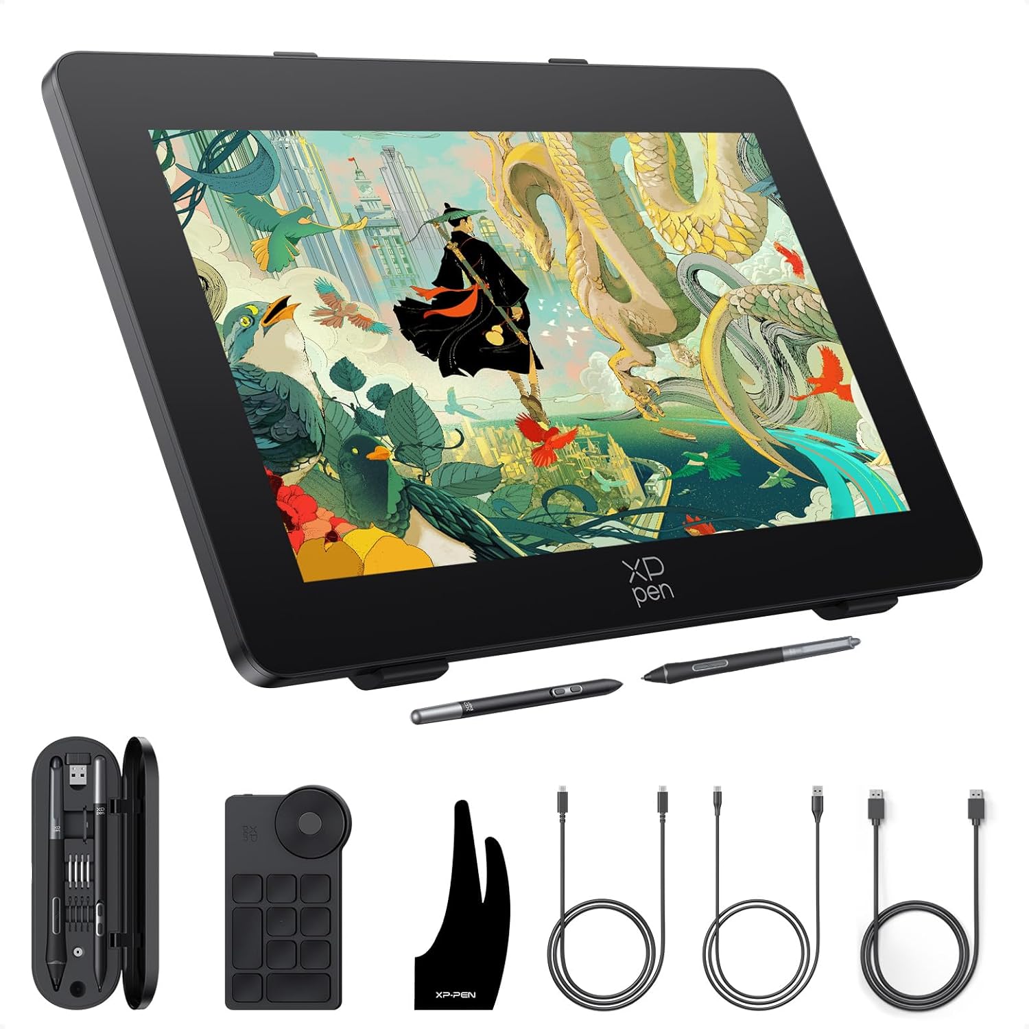 XPPen Artist Pro 24 Gen2 23.8' Drawing Tablet with Screen, △E < 1 Graphic Tablet with Full Laminated AG Screen, Drawing Monitor with Dual 16384 Pen Pressure Battery-Free Stylus, Mini Keydial